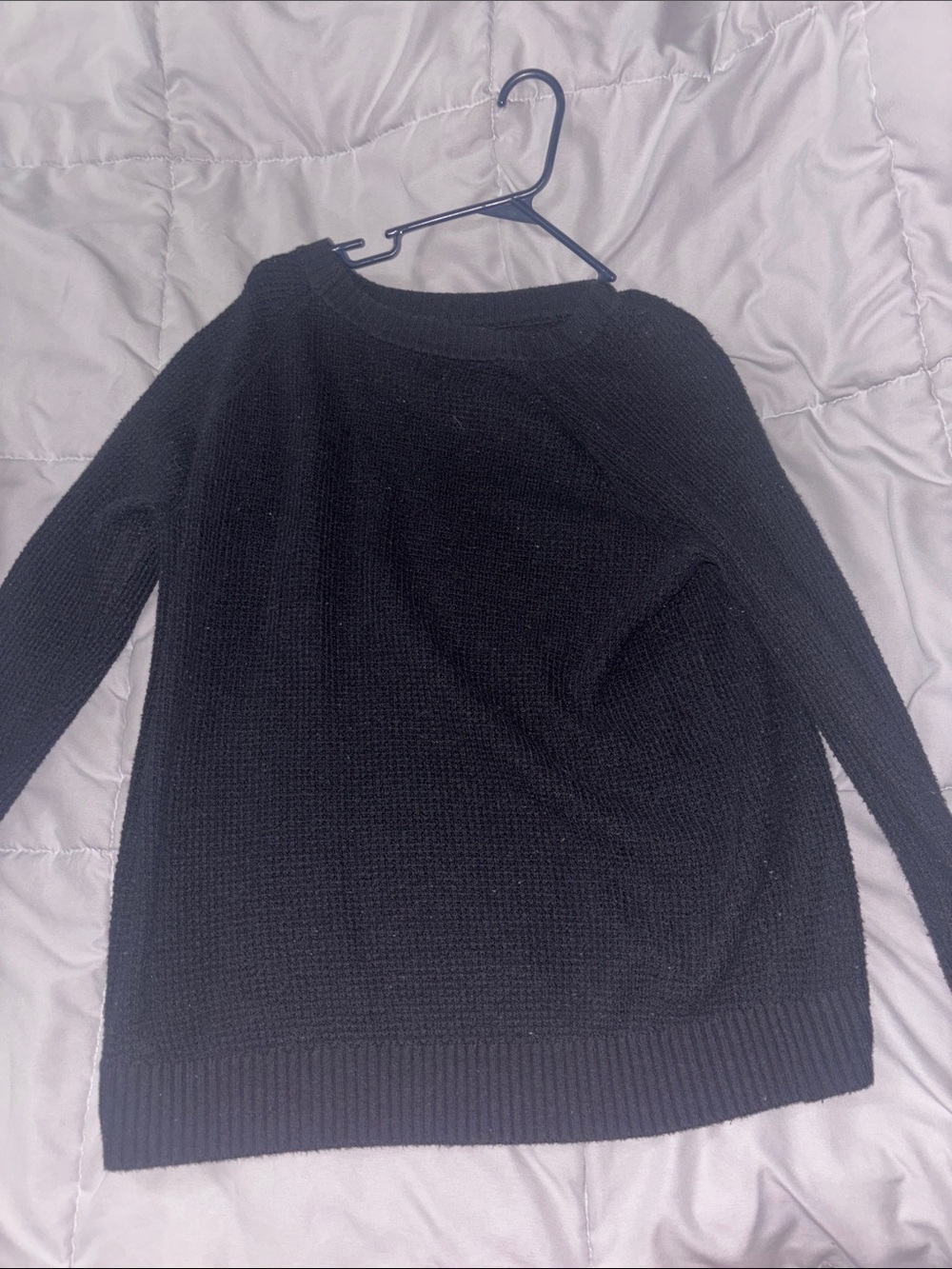 Women's Black Crewneck Knit Sweater - Classic Everyday Pullover